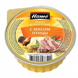 Паштет, Hame (Хаме) 120 г с мясом птицы алюмин. упаковка