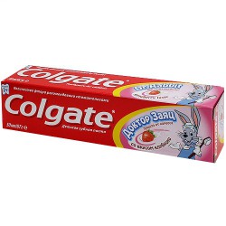 Зубная паста для детей, Колгейт доктор заяц вкус клубники 50 мл
