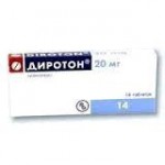 Диротон, таблетки 20 мг 14 шт