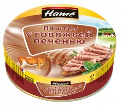 Паштет, Hame (Хаме) 117 г с говяжьей печенью жестяная банка